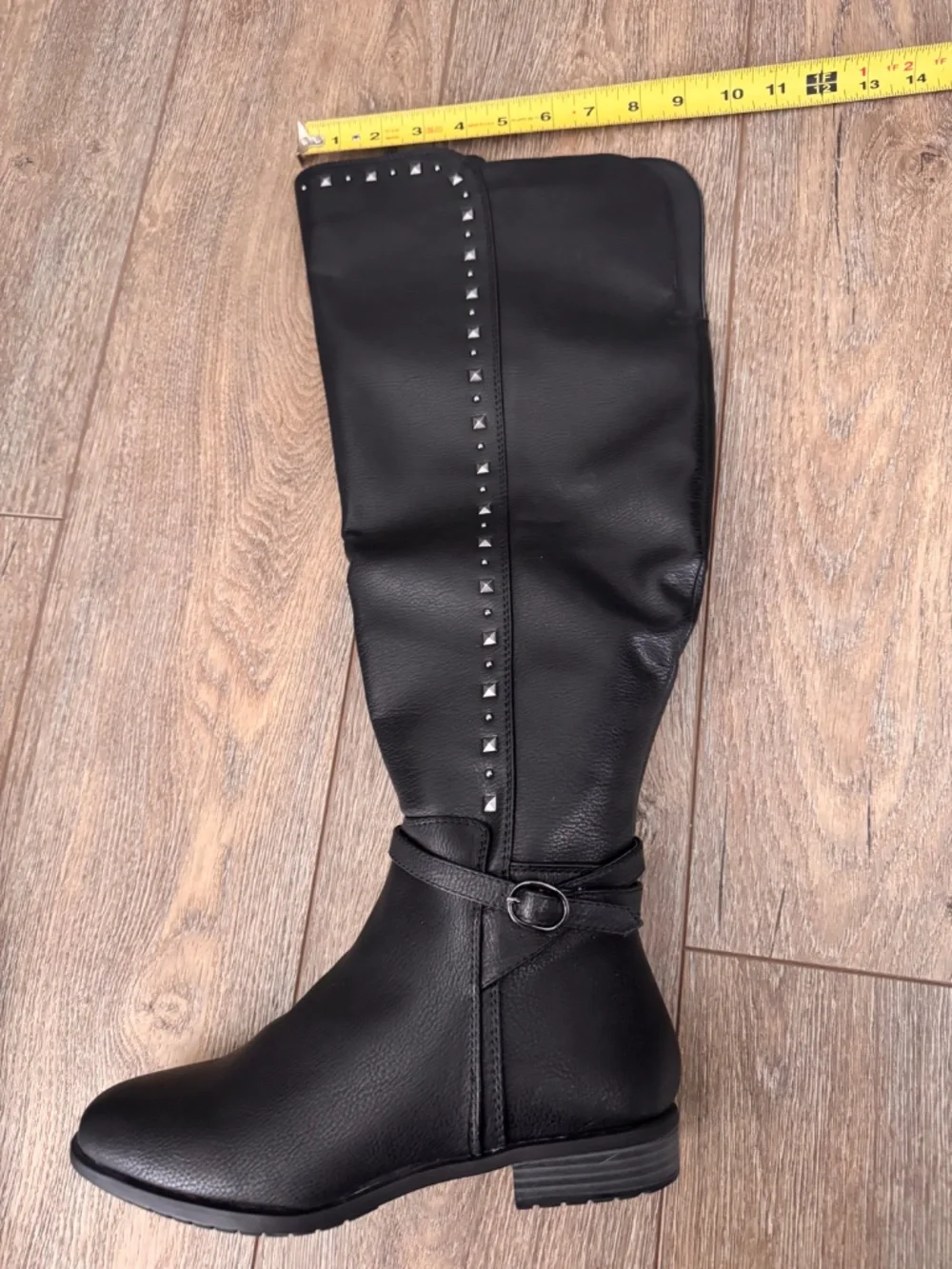 Rialto Black Vegan Wide Calf OTK Boots New